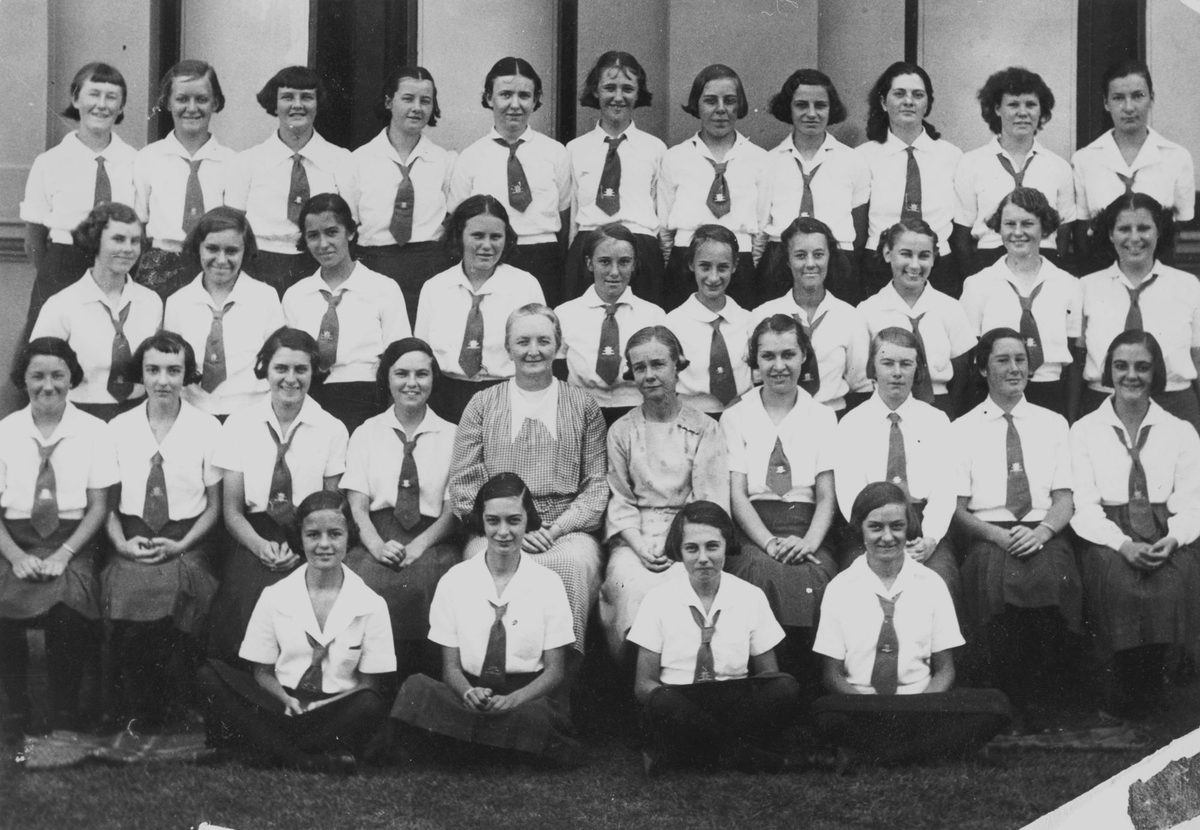 Class photograph of Brisbane Girls Grammar School students, 1936, Spring Hill