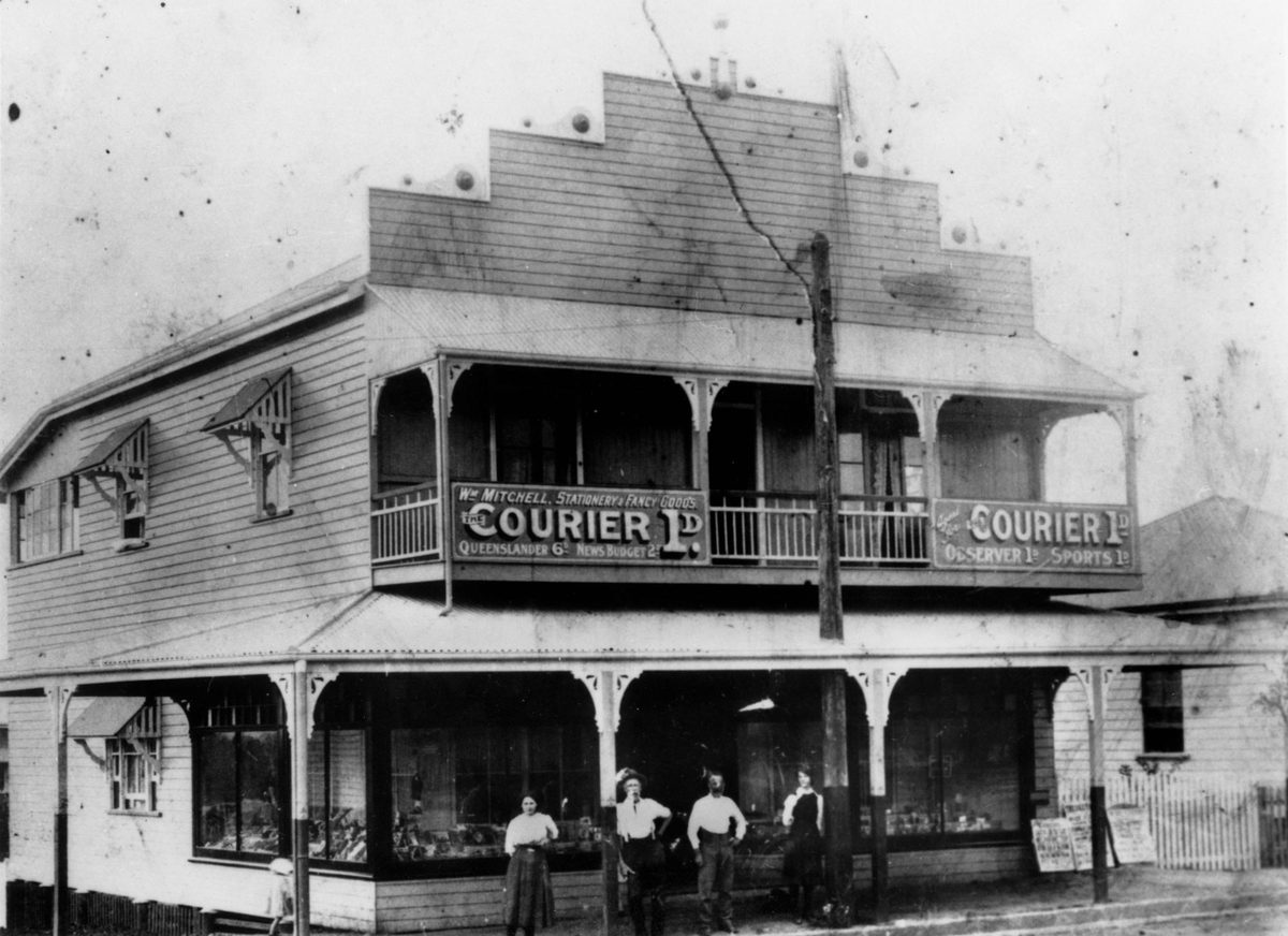 William Mitchell's newsagency in Ipswich Road, Annerley, Brisbane, 1922