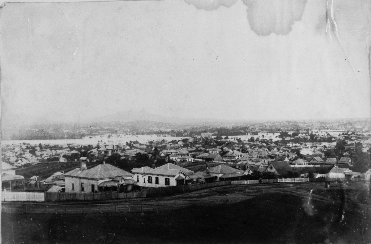 View of South Brisbane from Highgate Hill, 1893