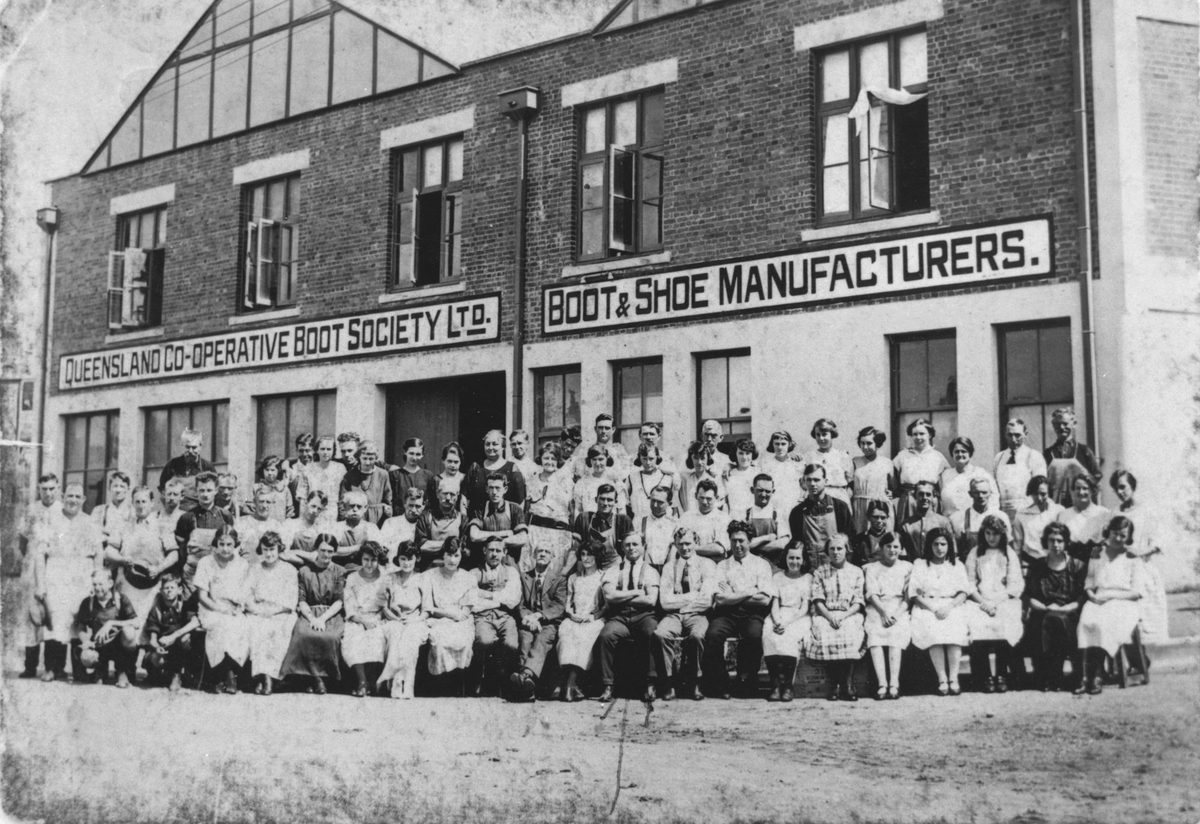 Staff of the Queensland Co-operative Boot Society, Ltd.,1925, Brisbane