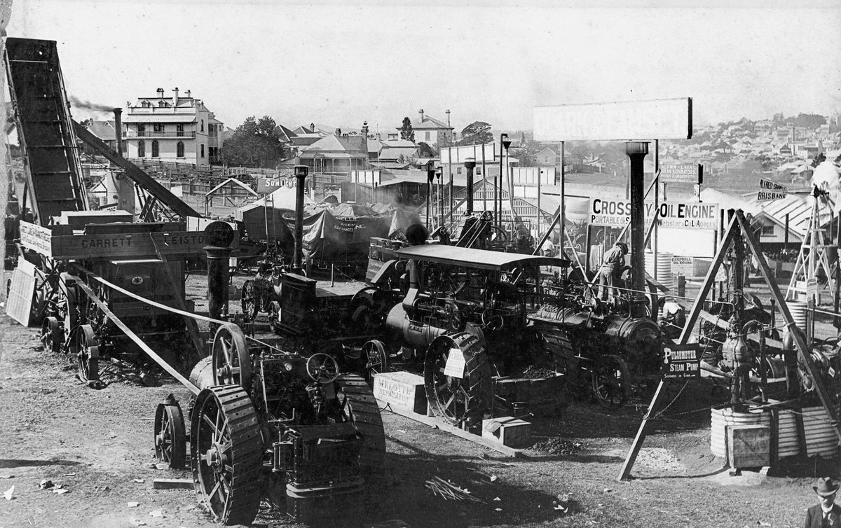 Clark & Fauset's machinery display at the Brisbane Exhibition, 1904, Bowen Hills
