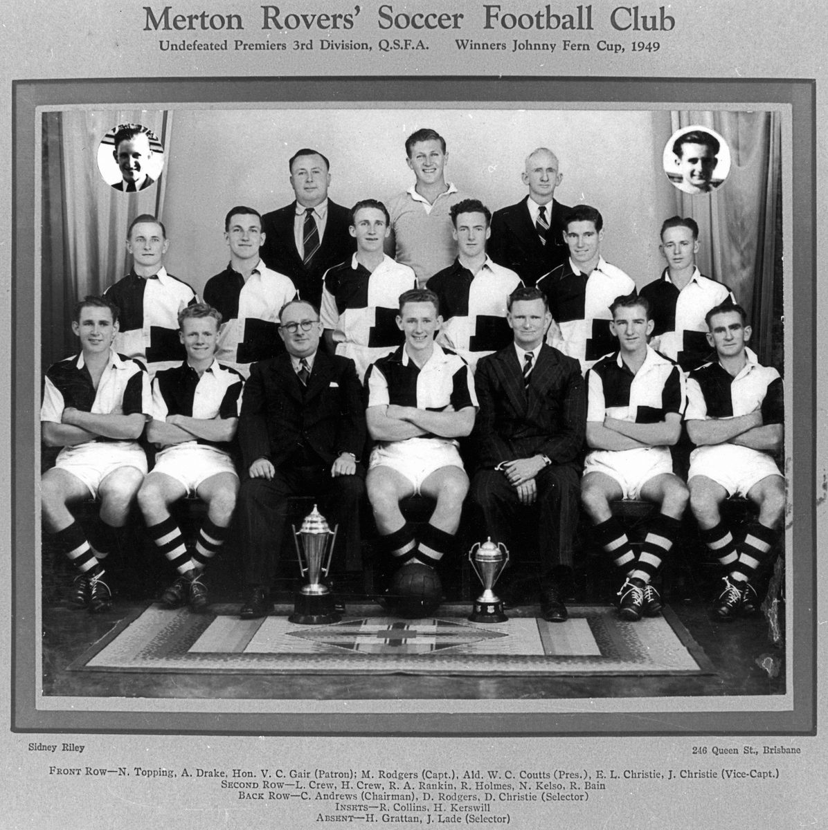 Merton Rovers' Soccer Football Club, 1949, Brisbane