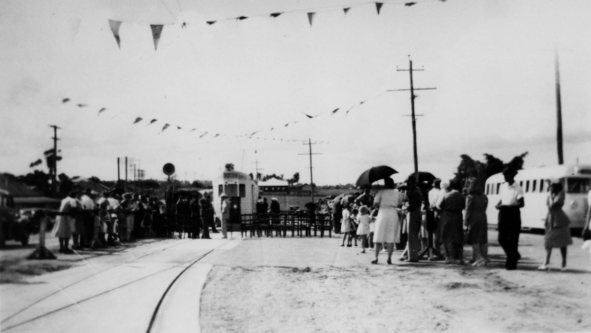 First tram to Chermside, 1947