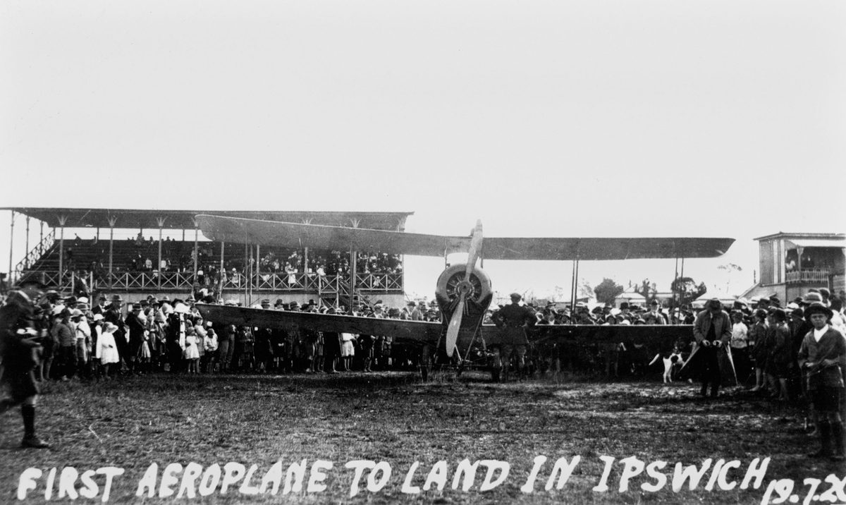 First aeroplane to land in Ipswich, 19 July 1920