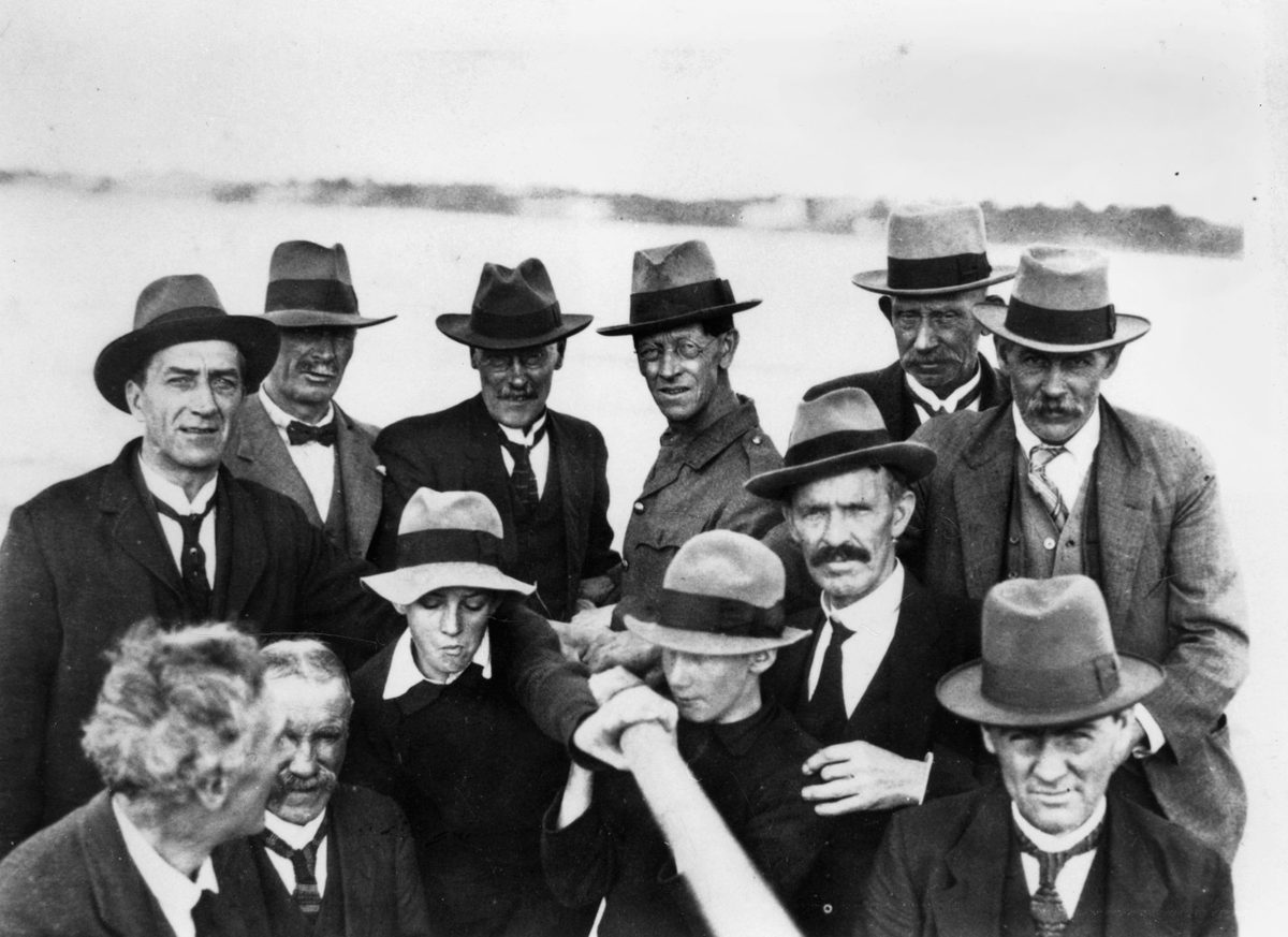 Chess players gathered in Brisbane for the annual Town & Country chess match, 1925