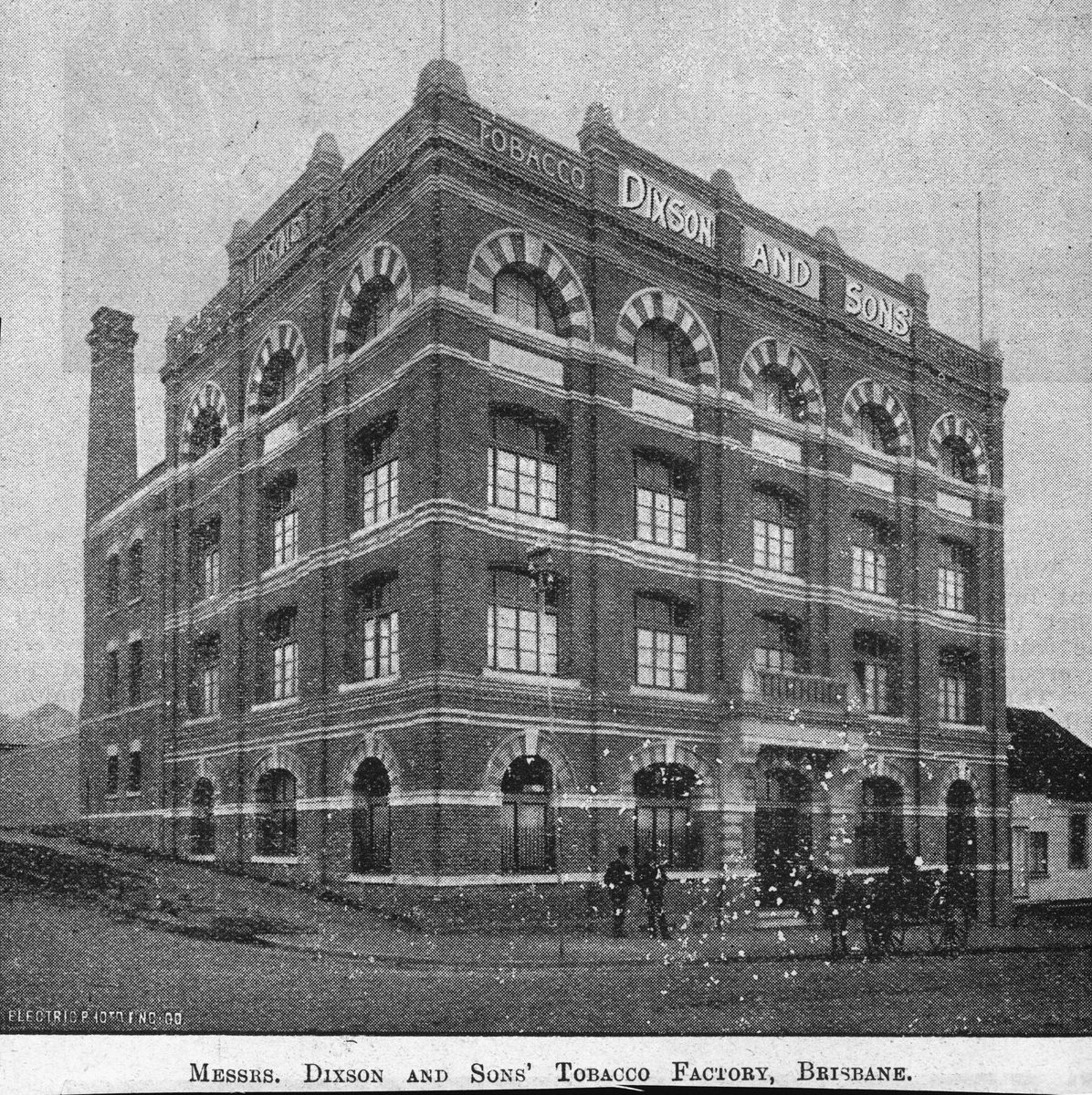Dixson and Sons' Tobacco Factory in Fortitude Valley, Brisbane, 1896
