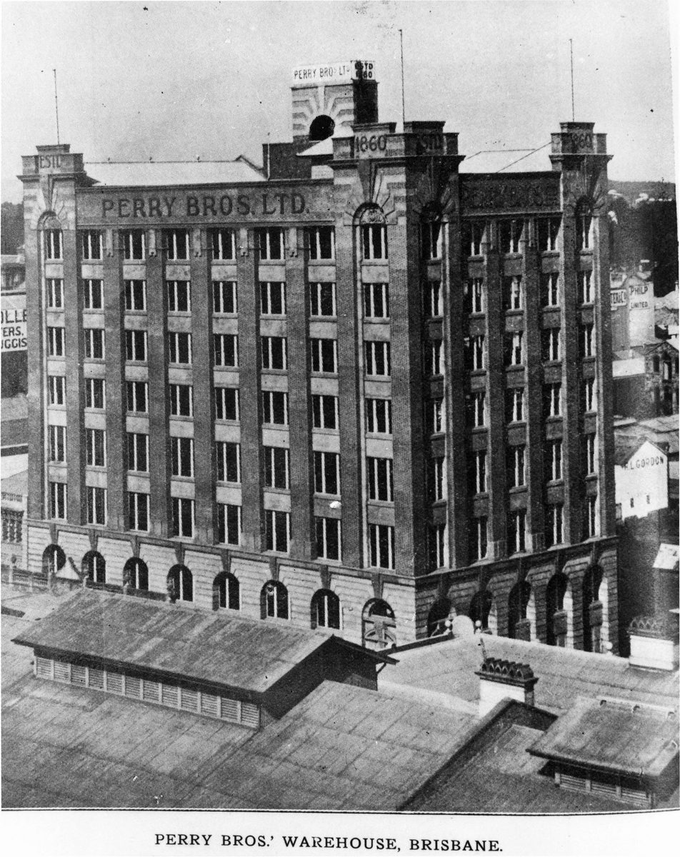 Perry Brothers on the corner of Albert and Elizabeth Streets, Brisbane, 1914