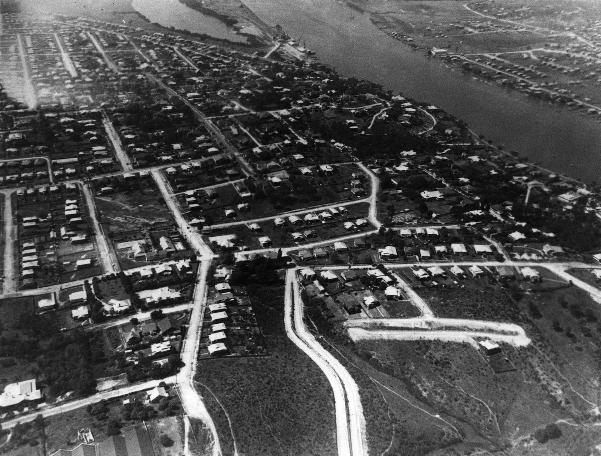 Aerial view of Ascot, Brisbane, 1936