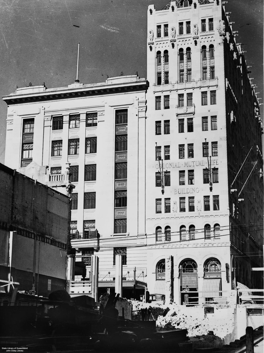 Demolition of the Daily Mail building Queen Street, Brisbane, 1935, Brisbane City