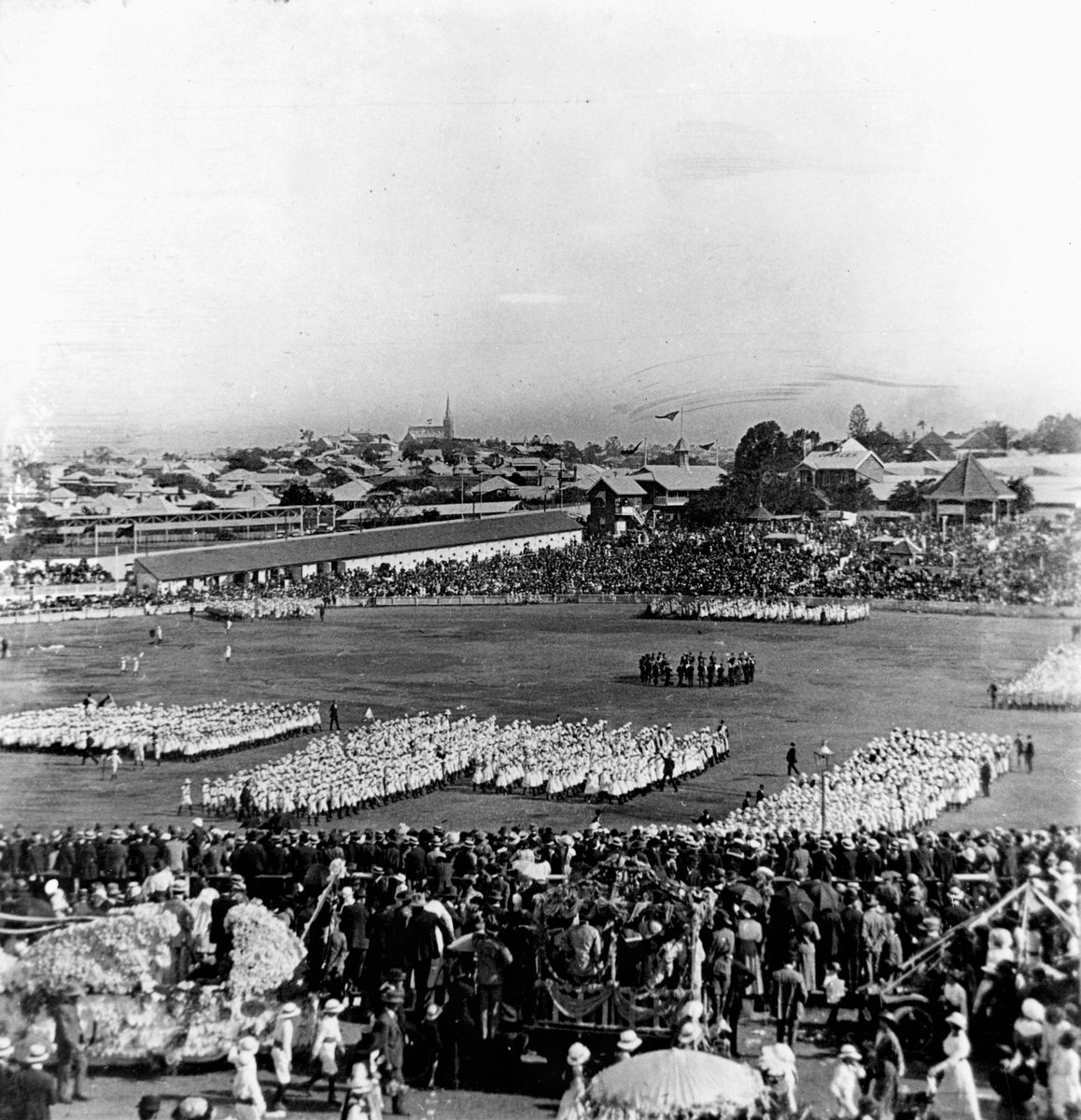 Festive displays at the Exhibition Ground, Brisbane, 1920, Bowen Hills