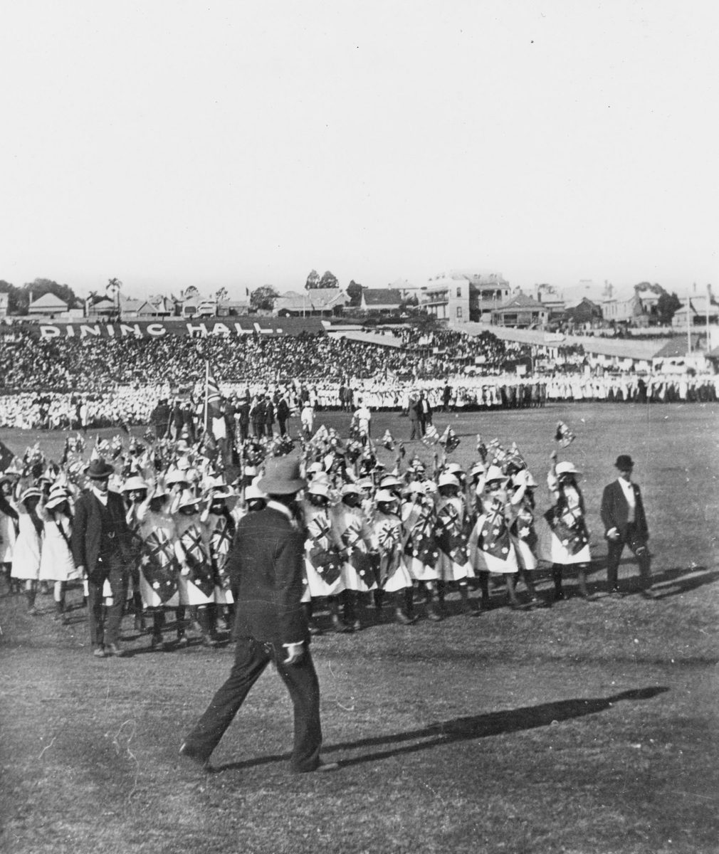 Children's Day celebrations at the exhibition grounds in Brisbane, 1915, Bowen Hills