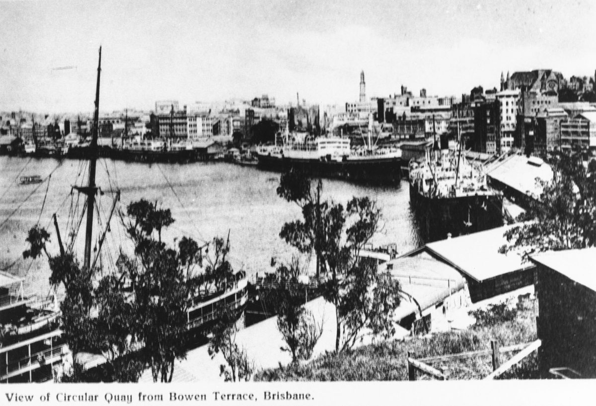 Circular Quay, Petries Bight from Bowen Terrace, Brisbane, 1929, Brisbane City