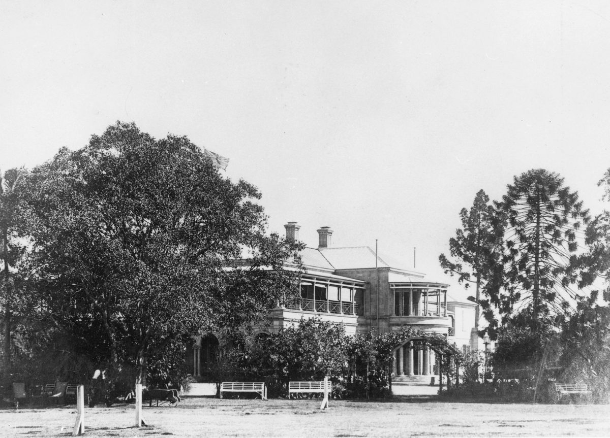 Government House, Brisbane, from the tennis court, 1908, Brisbane City