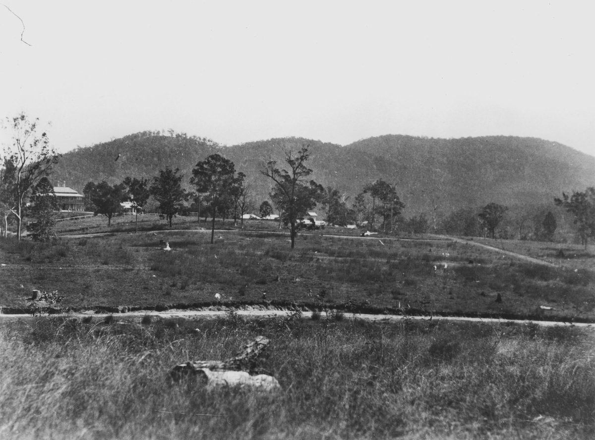 View showing Glen Lyon homestead in the distance, Ashgrove, Brisbane, 1929