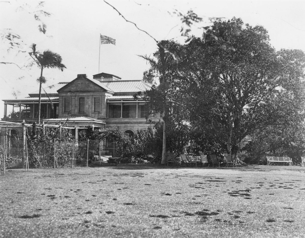 Government House, George Street, from the tennis court, 1908