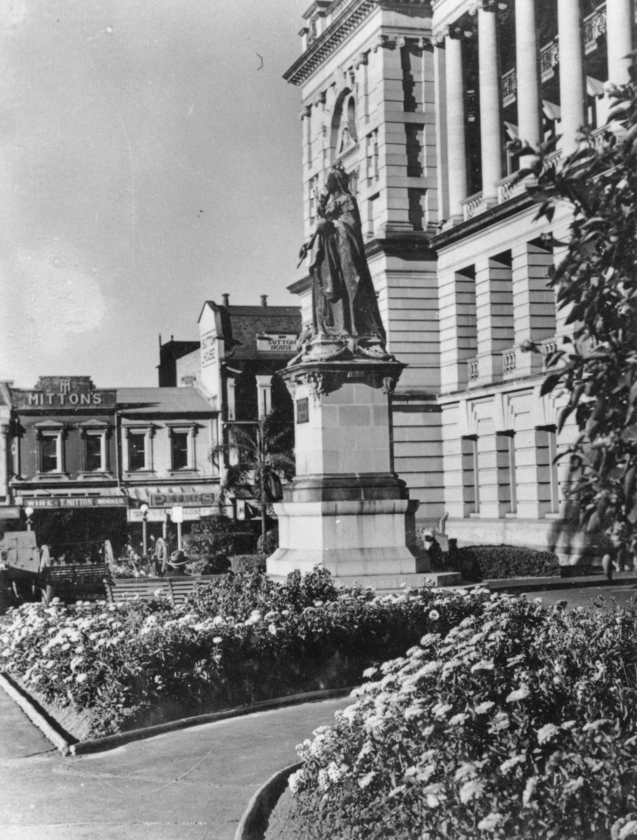 View of George Street from Queens Park, Brisbane, 1938, Brisbane City