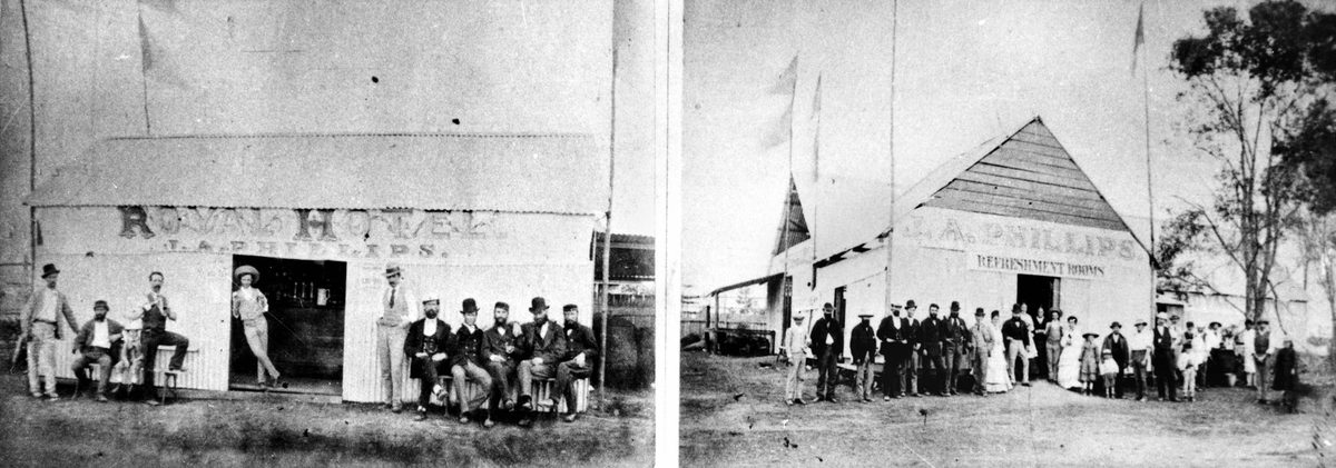 Refreshments were available from the Royal Hotel at the Queensland Intercolonial Exhibition, 1876, Brisbane