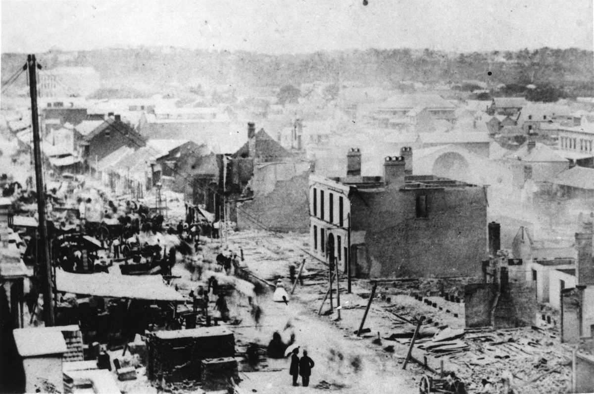 Great fire in Queen Street, Brisbane 1864, Brisbane City