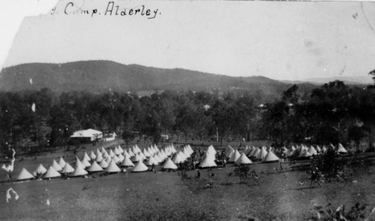 Infantry camp at Alderley during World War I (1915)