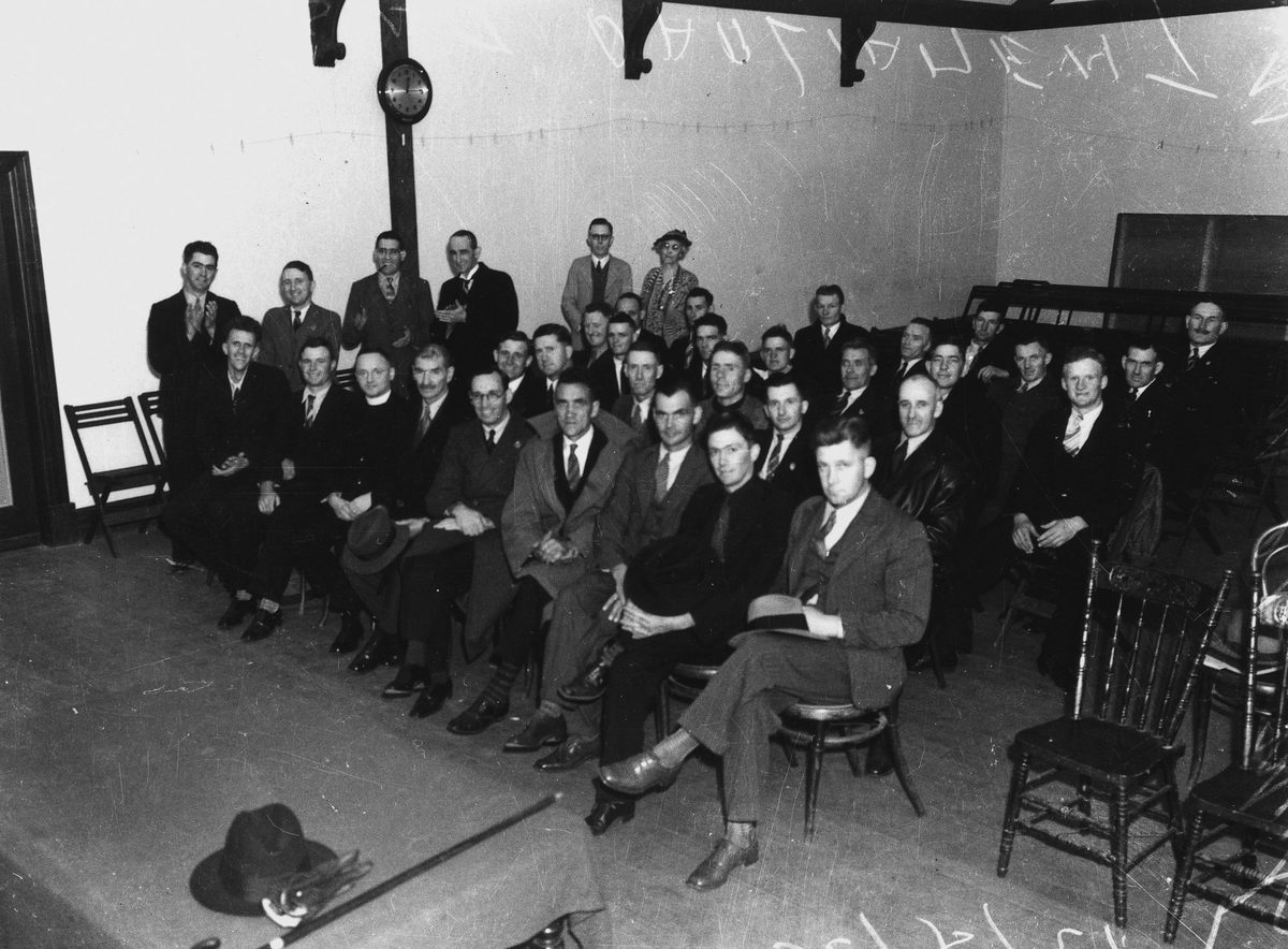 Members of the League of Social Justice who raided Parliament House appear in the Brisbane Police Court, 1939, Brisbane City