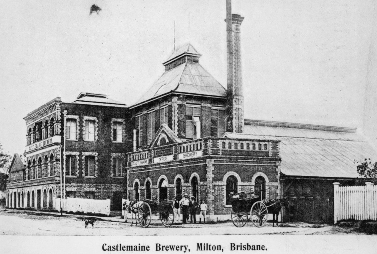 Side view of the Castlemaine Brewery in 1901, Milton