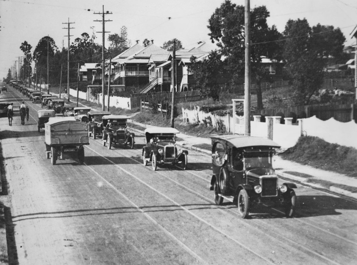 Funeral cortege of Edward Castell Osborn, Brisbane, 1926