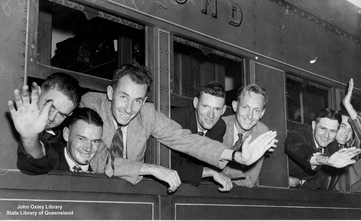 RAAF recruits leaving from Brisbane, 1940