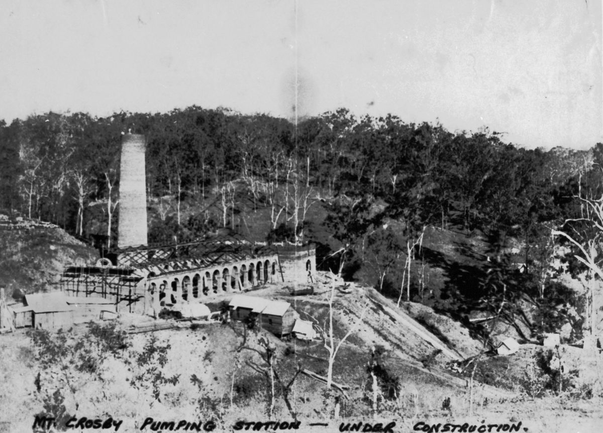 Mount Crosby Pumping Station under Construction, 1891
