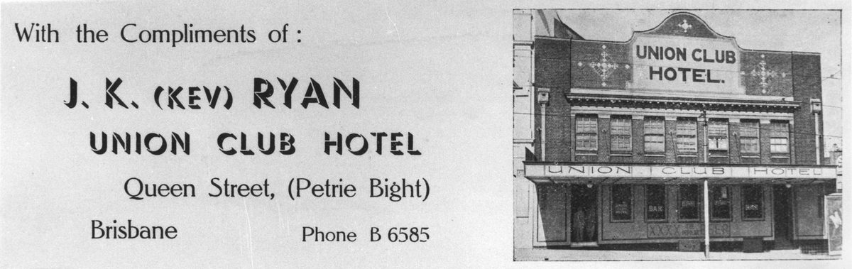 Union Club Hotel on Queen Street, Brisbane, 1946, Brisbane City