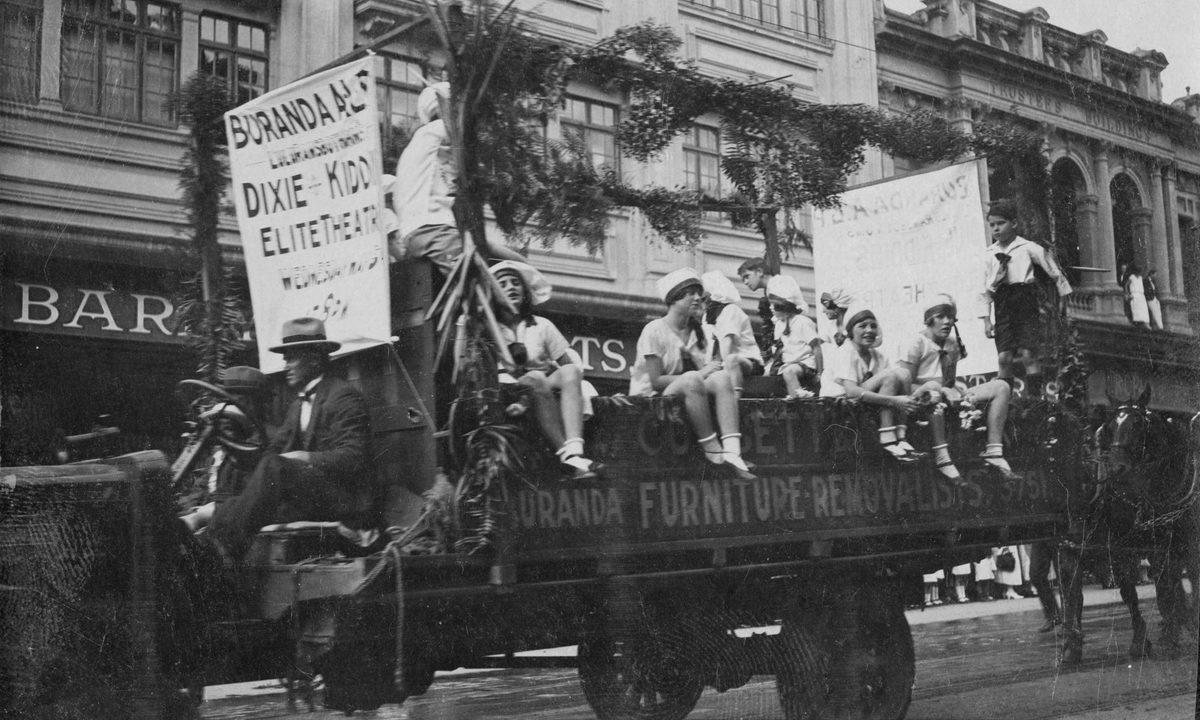 Eight Hour Day procession float, Brisbane, 1924