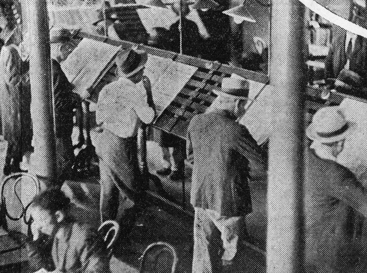 Patrons reading newspapers in the State Library of Queensland, 1934, Brisbane City