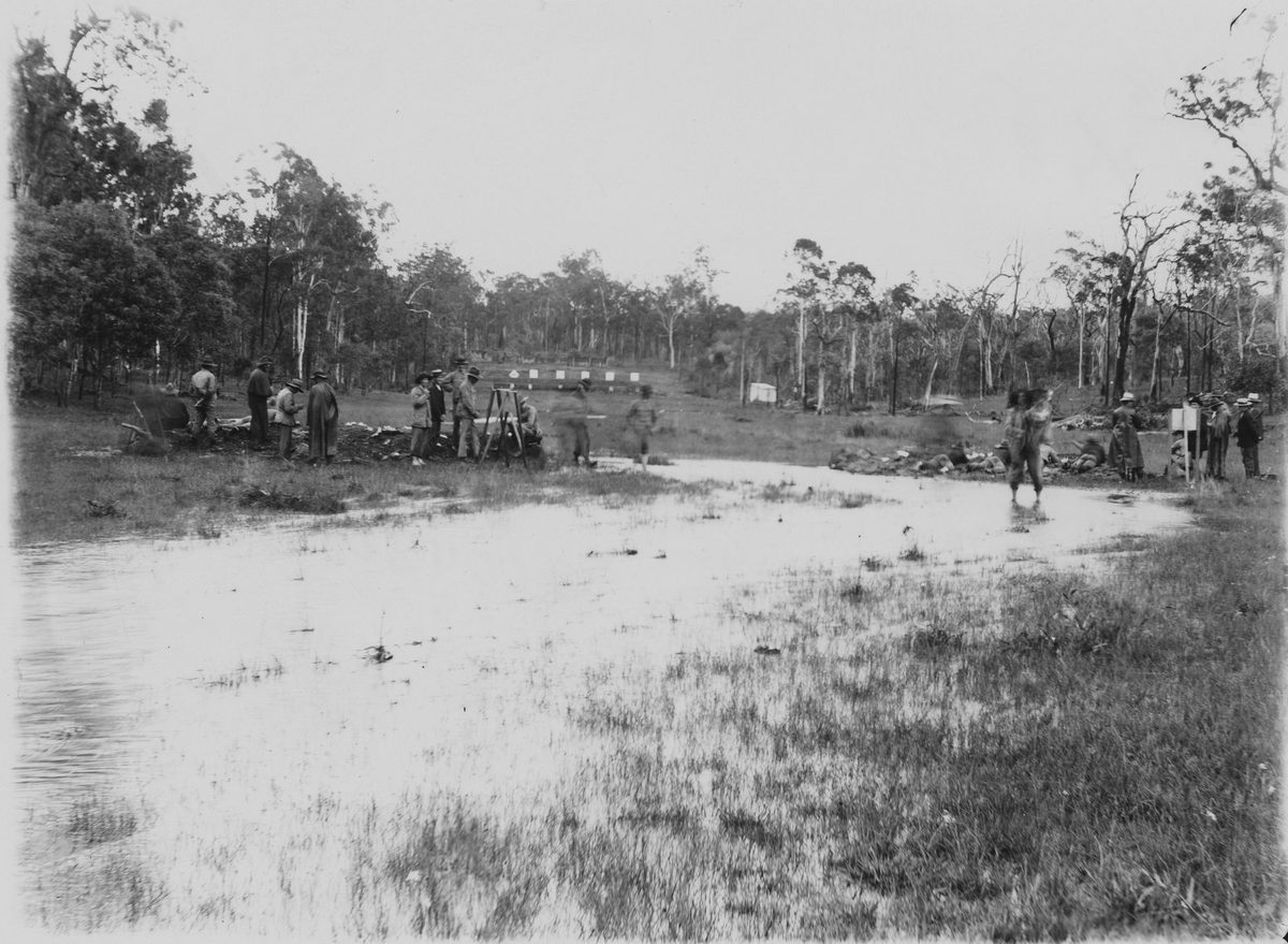 Logan and Albert Rifle Shooting Club on the range, 1909, Beenleigh