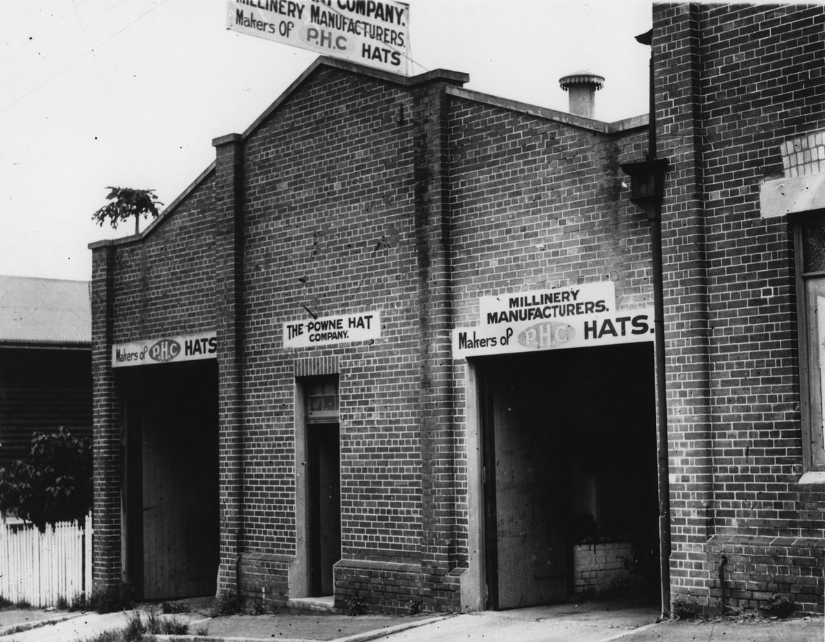 Powne Hat Factory in Fortitude Valley, Brisbane, 1935
