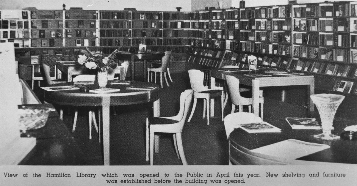 Interior view of the Hamilton Library, Brisbane, 1949
