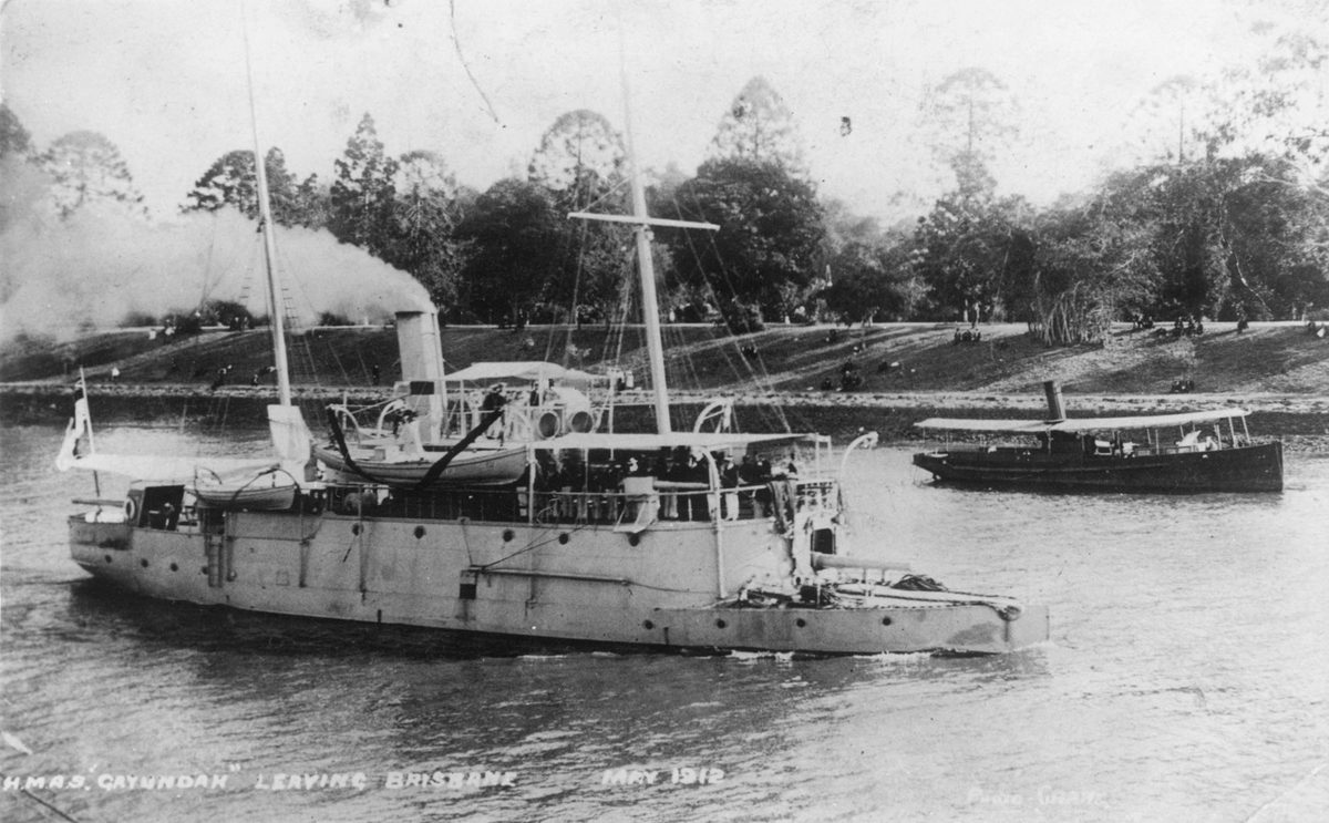 Gayundah in the Brisbane River, 1912